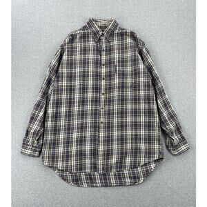 Vintage Y2K Abercrombie & Fitch The Big Shirt Mens M Plaid Flannel Button Down